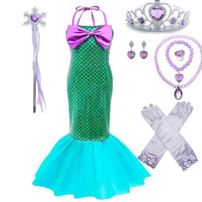 Bambini personalizzati piccoli vestiti sirene in costume da sirena per ragazze