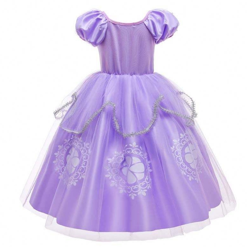 Fancy Party Purple Kids Kids Soleve Princess Sofia Halloween Costume con accessori HCRS-005