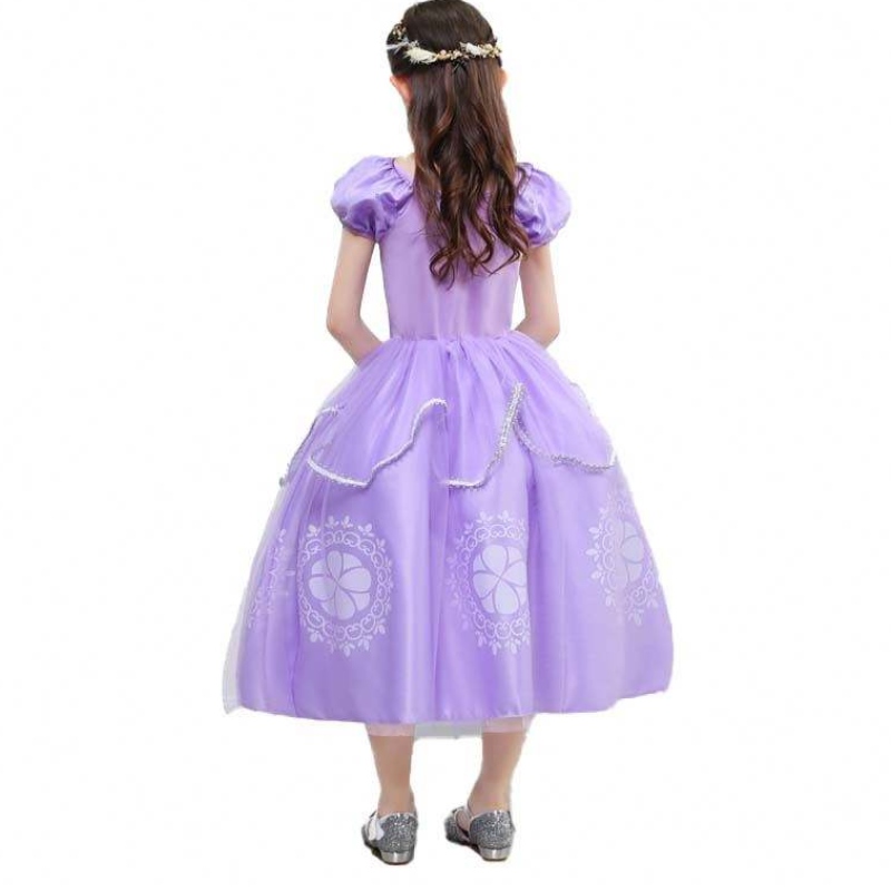 Fancy Party Purple Kids Kids Soleve Princess Sofia Halloween Costume con accessori HCRS-005