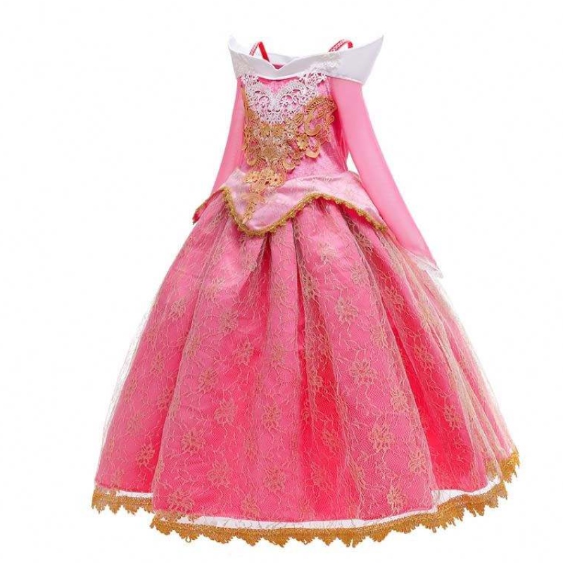 Girl Princess Dress Up Sleep Sleeping Beauty Costume Pink Princess per 3-10 anni HCSP-001