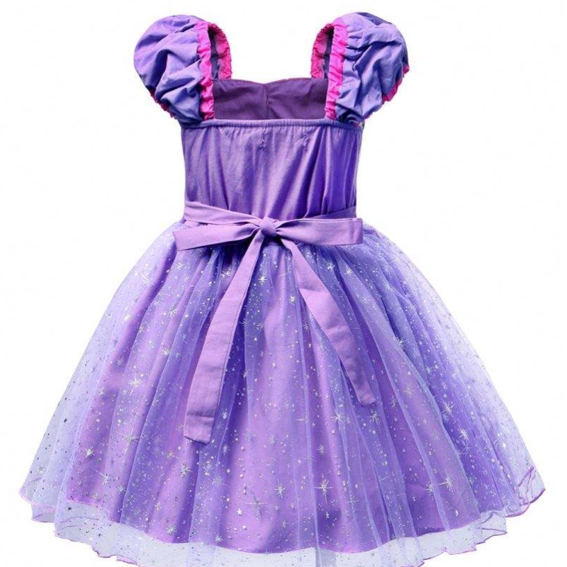 Abito da principessa Rapunzel di alta qualità per film per feste Tangled Perspals Cosplay Girls Birthday Party Dress per 1-4 anni