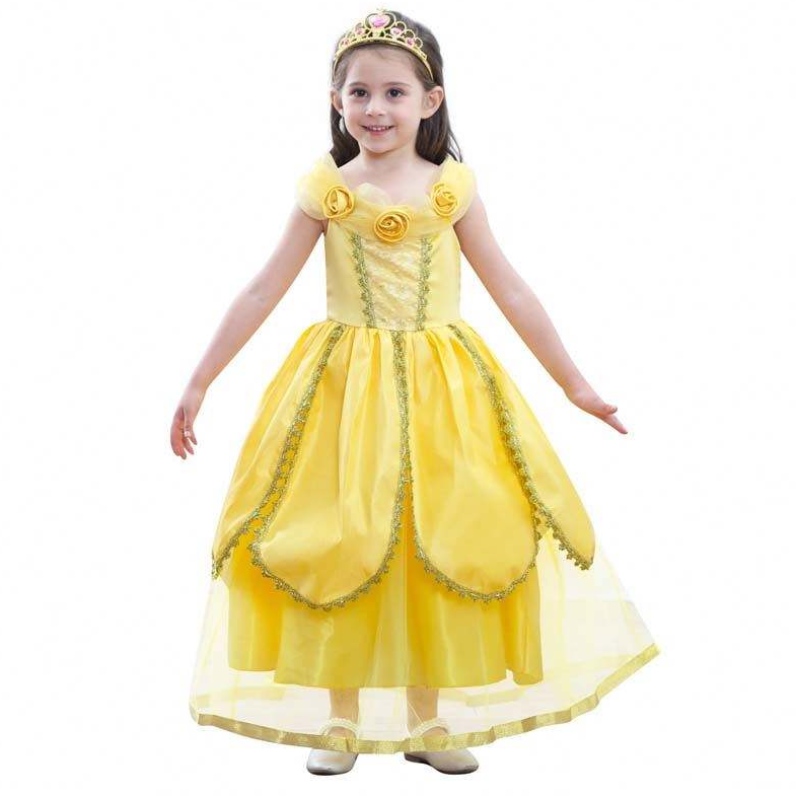2022 Nuovi arrivi Abito da ballo Little Kid Abito di Halloween Girls Girls Princess Belle Beauty Costume HCBL-004