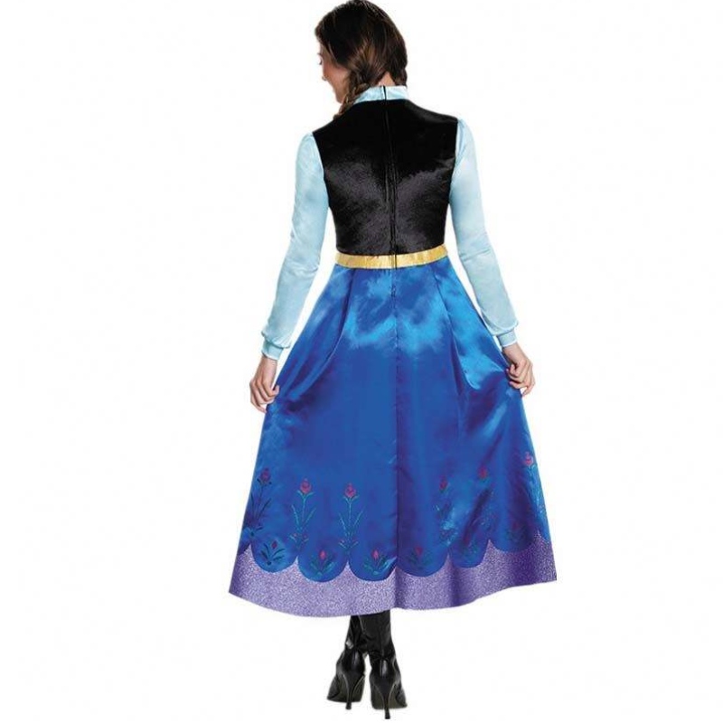 best seller 2022 adulto elsa anna cosplay donna di halloween costume abito da principessa adulto costume anna con mantello HCGD-053