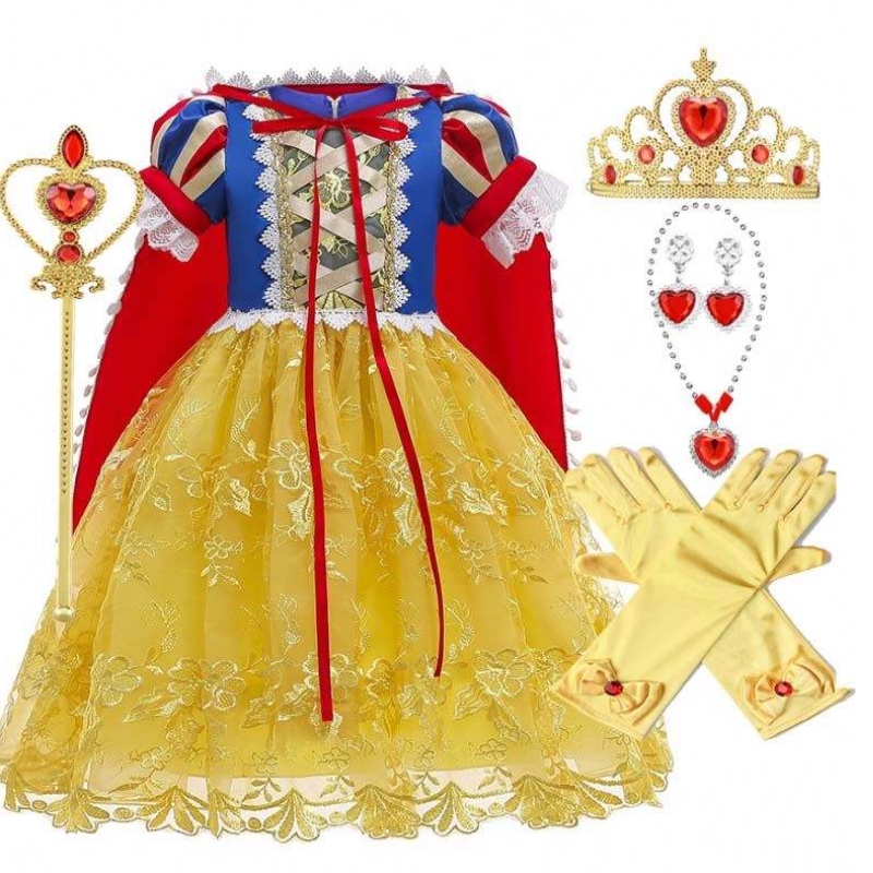 2022 Nuova Sofia Aurora Biancaneve Elsa Rapunzel vestito in costume di Halloween Cosplay Girl Princess Dress HCSW-009