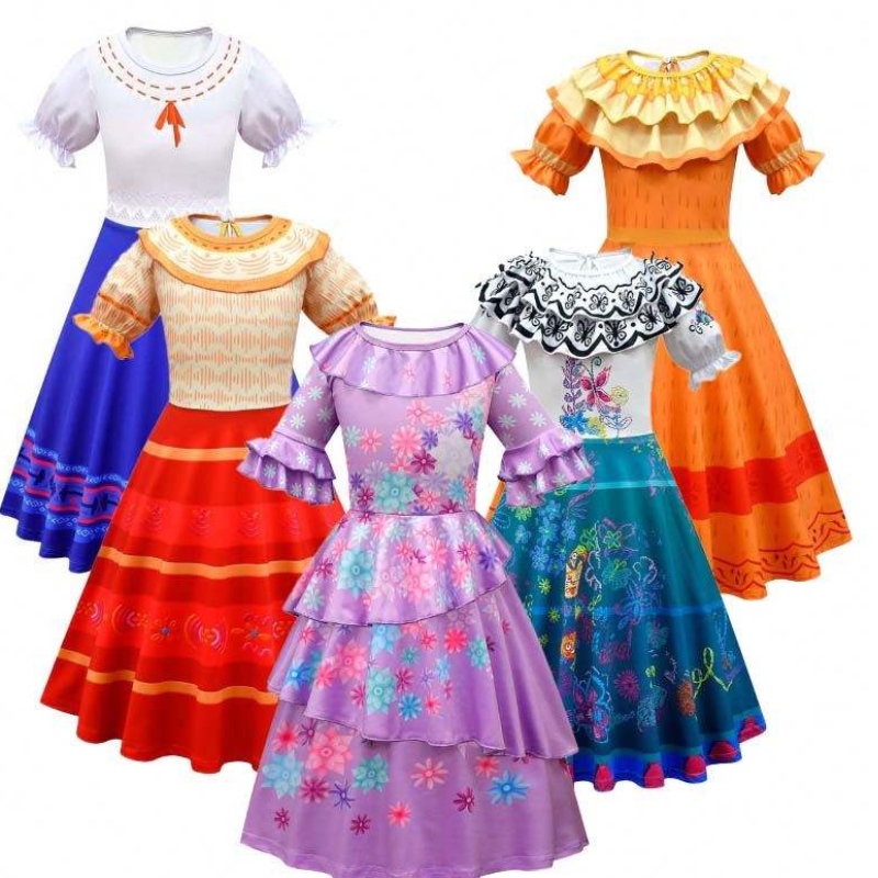 2022 Principessa Encanto Mirabel Costume Dress Party Party Encantoisabela Madrigal Costume HCIS-006