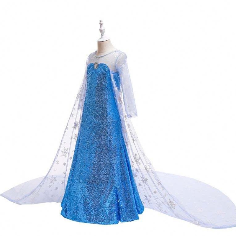 BAMBINI COSTUME BACCHINA BLU BLU ASSEGGIO SNOGE CAPIO CAPIO Principessa Elsa Dress HCGD-047