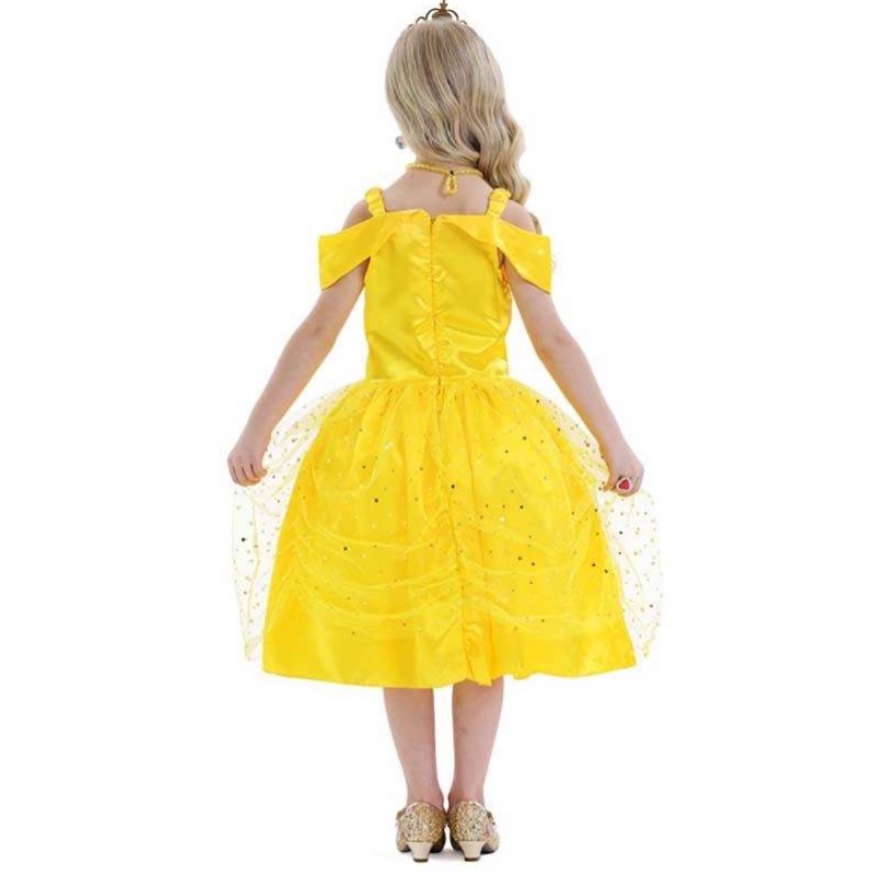 Fancy Halloween di compleanno di Natale CARNIVAL CARNIVAL GIALLO BALLOWN Princess Dress Up Belle Dresses HCBL-007