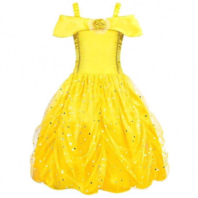 Fancy Halloween di compleanno di Natale CARNIVAL CARNIVAL GIALLO BALLOWN Princess Dress Up Belle Dresses HCBL-007