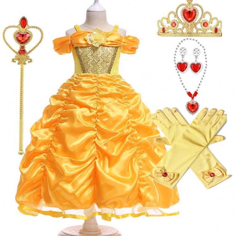 Halloween Christmas Cosplay Party Belle costume vestiti vestiti compleanno Halloween hcbl-008