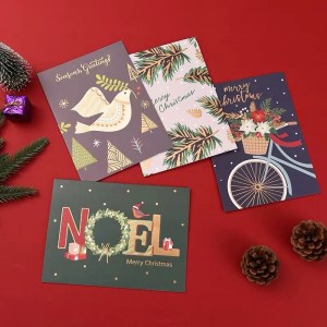 biglietti d\'auguri stampati carta kraft per compleanno logo personalizzato stampato 150 g/200g/250g/300g carta stampato regalo multicolore regalo compleanno grazie cartolina di Natale