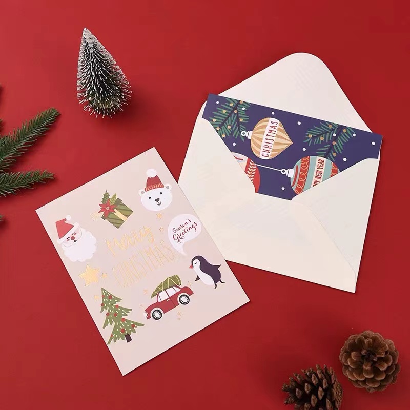biglietti d'auguri stampati carta kraft per compleanno logo personalizzato stampato 150 g/200g/250g/300g carta stampato regalo multicolore regalo compleanno grazie cartolina di Natale