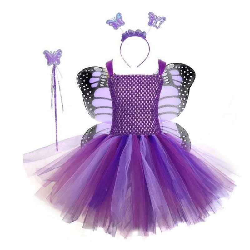 Festa di compleanno per bambininatalizi Girls Gradient Mesh Tutu Butterfly Fairy Costume Kids HCMU-013
