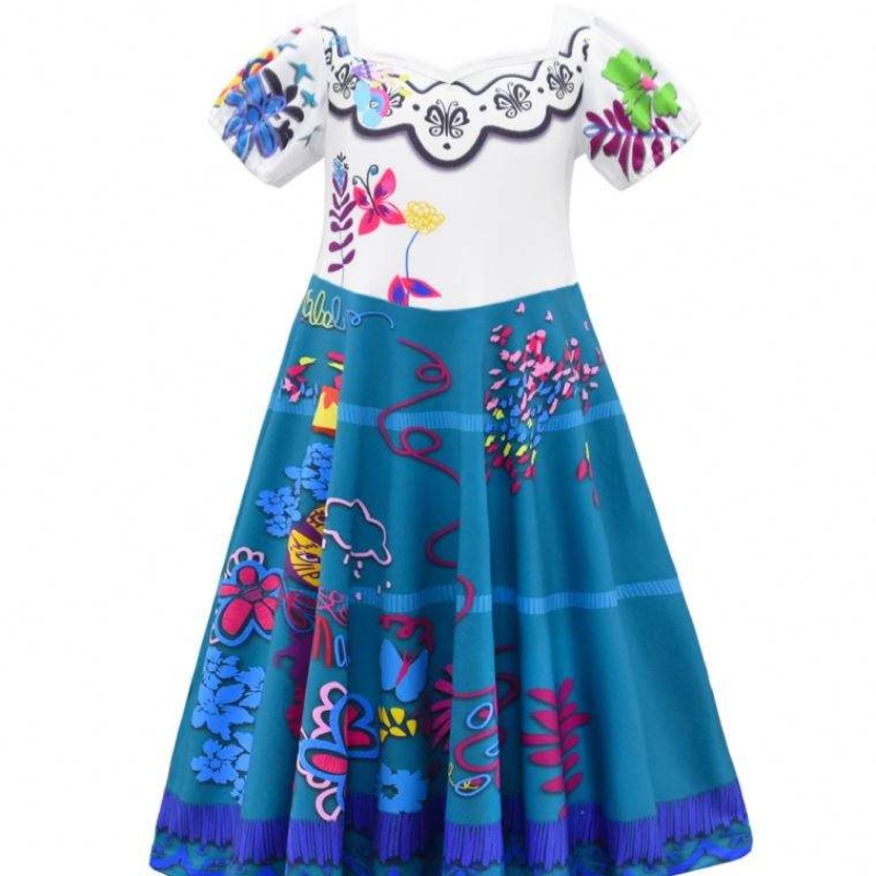 Anime Isabella encanto viola vestito ragazza principessa bambini vestito di fantasia cosplay cosplay encanto costume abbigliamento per bambini