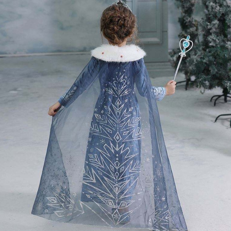 2020 festa all'ingrosso Elsa Anna Princess Girl Children Grollo inverno vestire il costume con cappotto