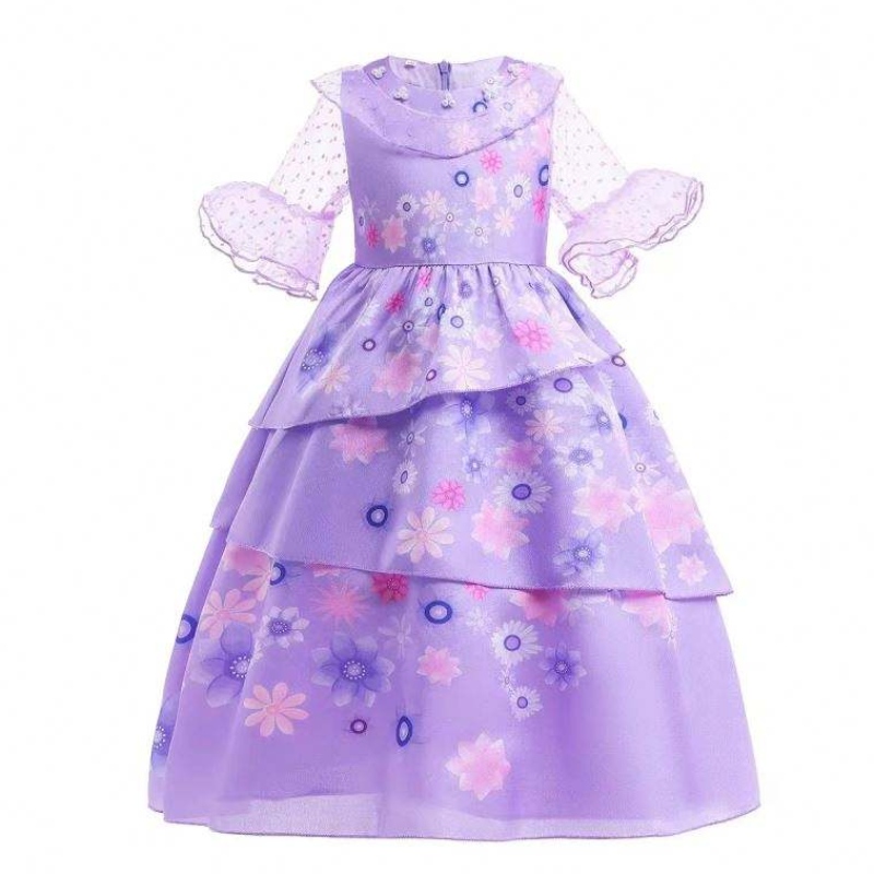 Anime encanto cosplay Isabella viola abito ragazza principessa costume abito di fantasia