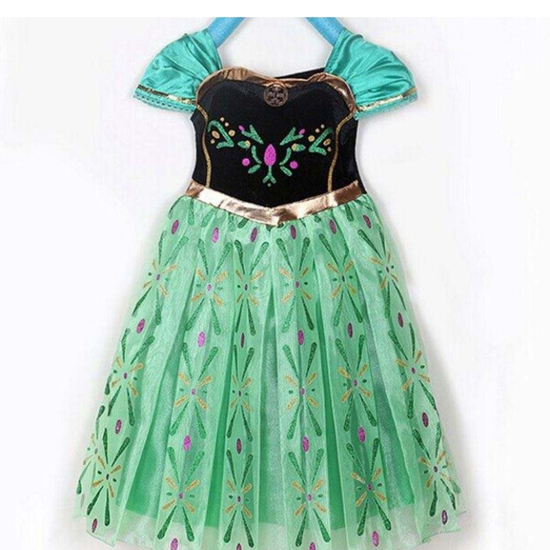 Elsa all'ingrosso bambina festa indossare abiti da cosplay abito da principessa Disny bxlsxb