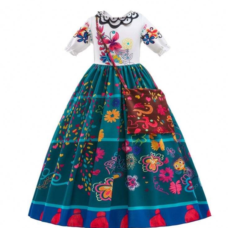 Nuovo Fashion Kids Encanto Movie Costume Halloween Mirabel Cosplay Dress Long Fashionistas Bashionista