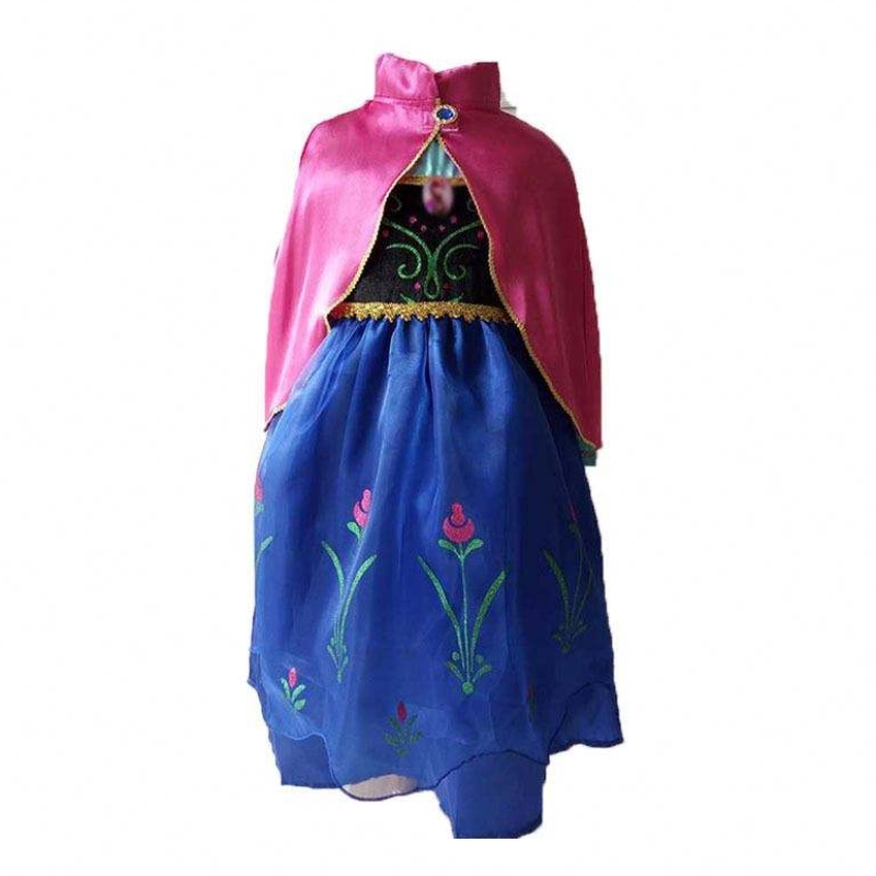 Girls Elsa Anna Dress Cartoon Cosplay Snow Queen Princess Dresses Elsa Toddler Abiti di abbigliamento per ragazze