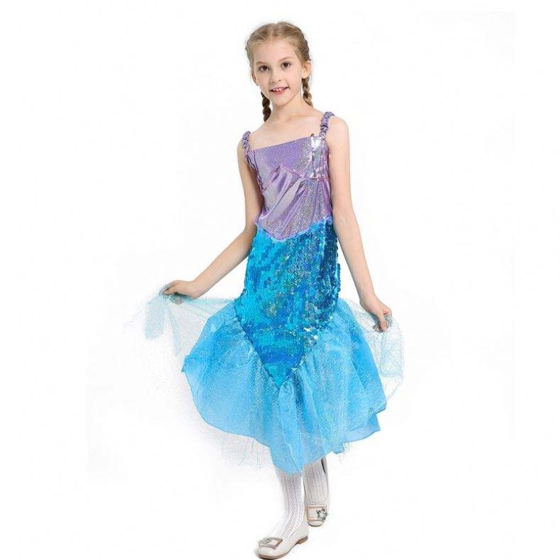 Girls Little Mermaid Ariel Princess Dress costumi cosplay per bambini Baby Girl sirene Dress Up Set per bambini abbigliamento Halloween