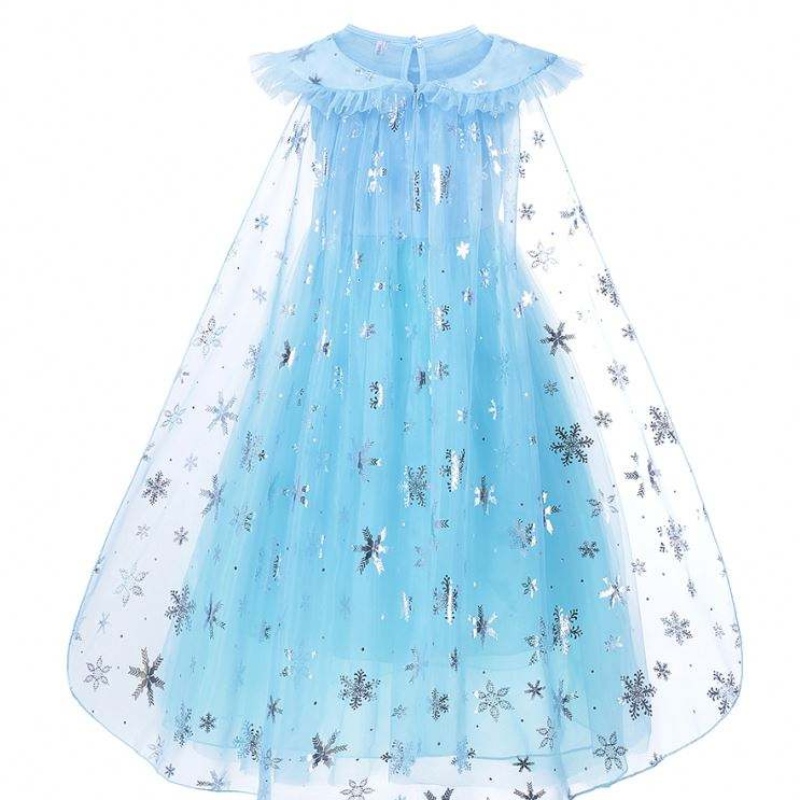 Girls Elsa cosplay vestito fantasia costume ragazzaneve di halloween feste di compleanno bambini vestiti principessa mantello