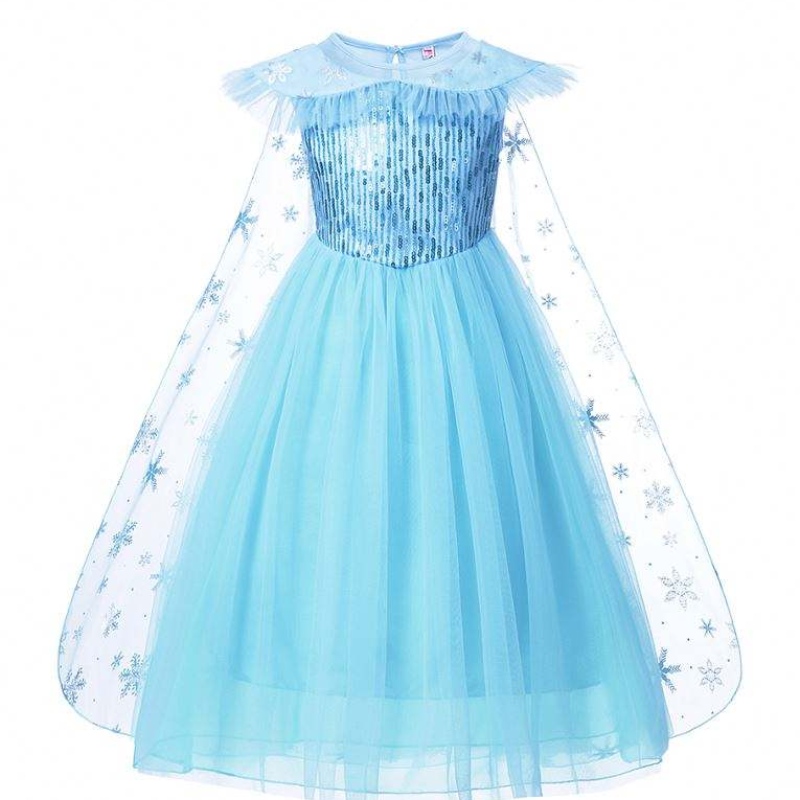 Girls Elsa cosplay vestito fantasia costume ragazzaneve di halloween feste di compleanno bambini vestiti principessa mantello