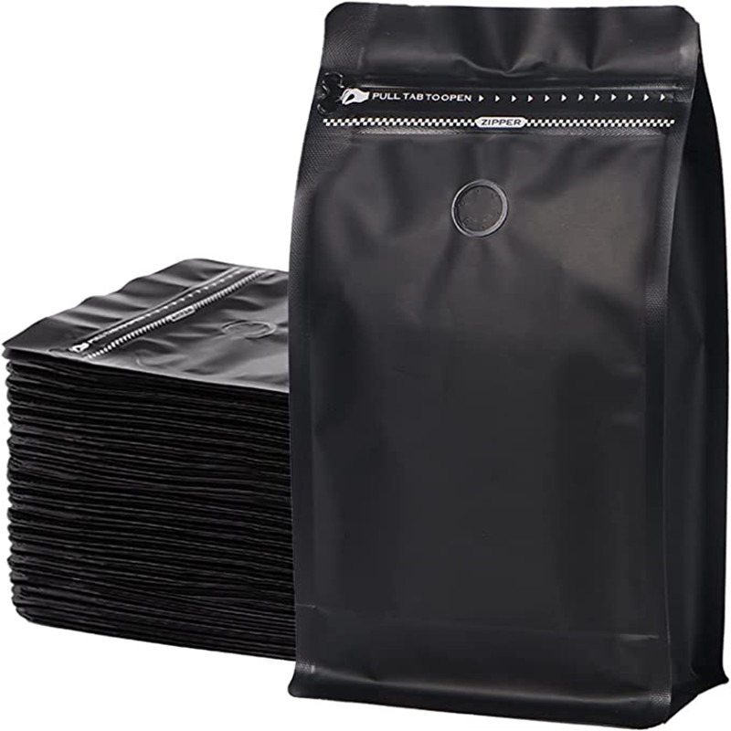 Borsa di caffè inferiore piatto con valvola