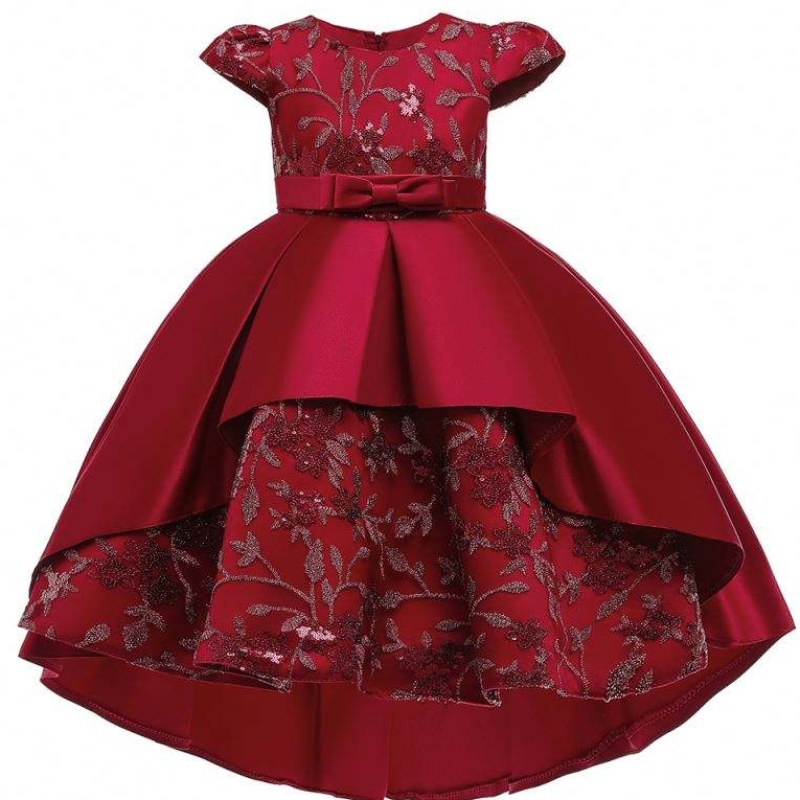 Baige Kids di alta qualità per bambini abiti abiti abiti da festa in abito corto abito a manicotto design per bambina