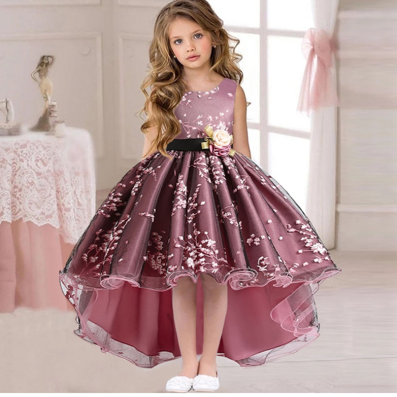 2022 Abito vintage per bambini festa per bambini Primo abito da damigella d'onore per ragazze abiti da sposa in costume da sposa ragazza vestido teen