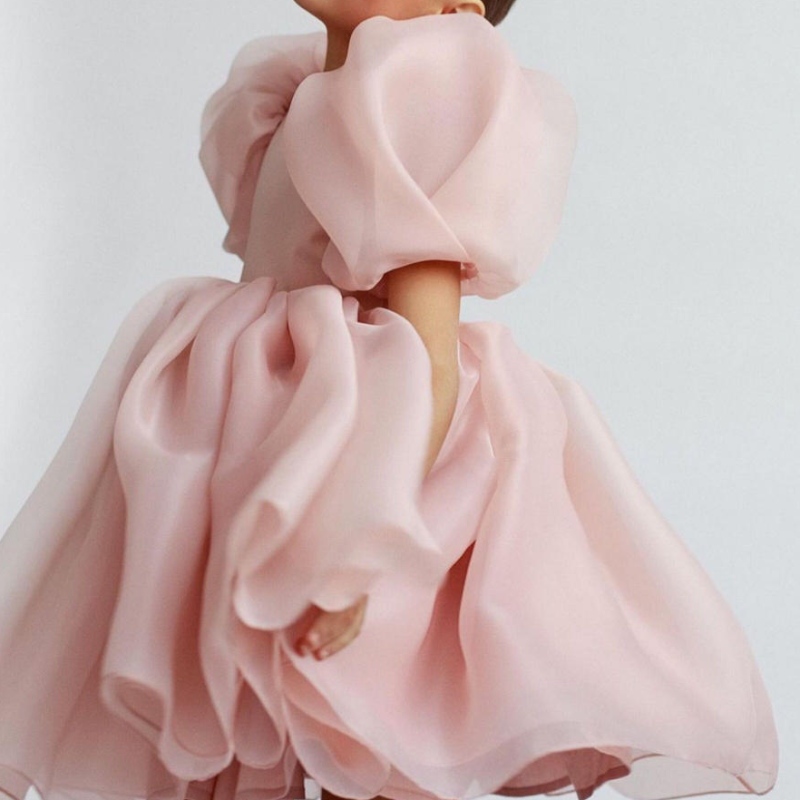 Girl Girl Princess Vintage Dress Tulle Child Vestido Signetta Pink Wedding Party Birthday TUT BAMBINO Abito da ballo