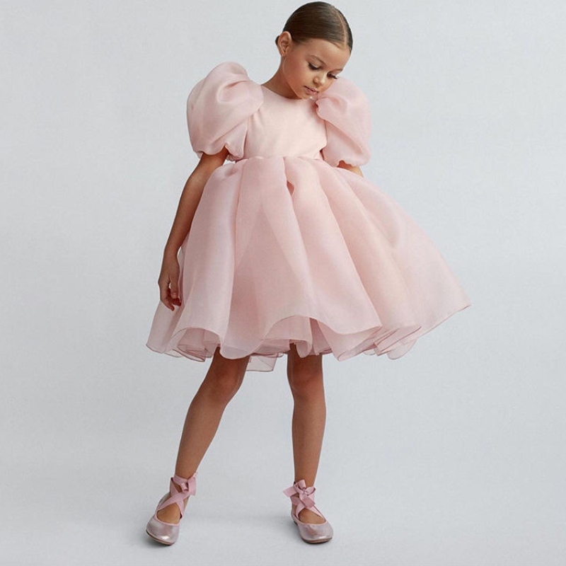 Girl Girl Princess Vintage Dress Tulle Child Vestido Signetta Pink Wedding Party Birthday TUT BAMBINO Abito da ballo