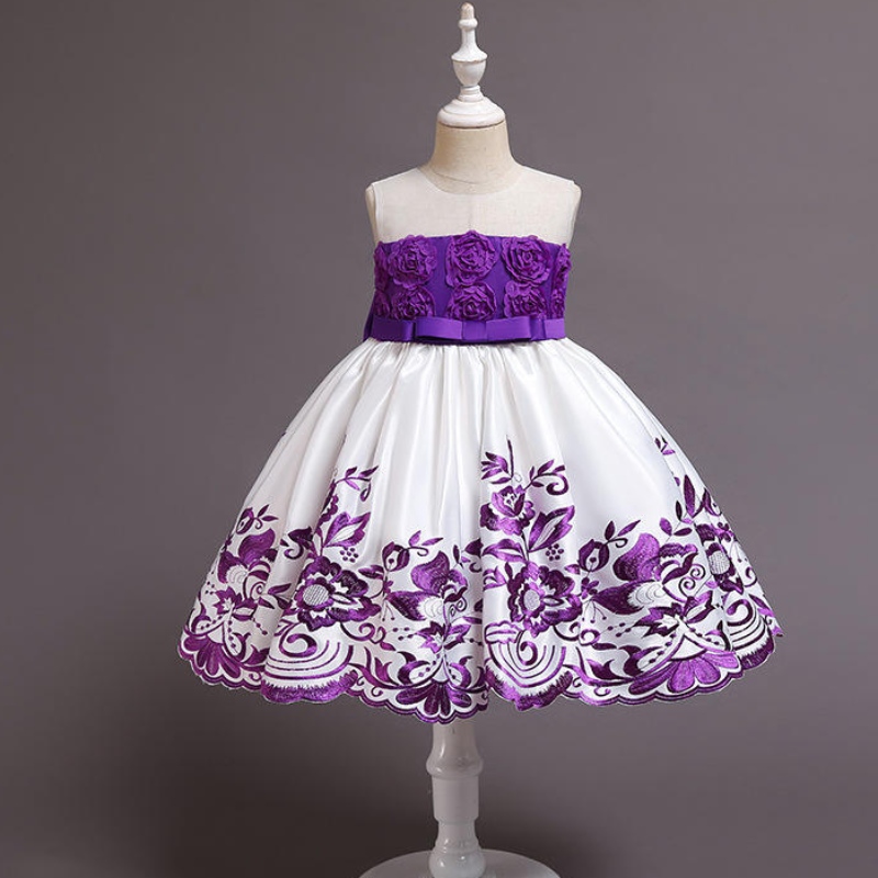Girls Girls Party Wear Costume for Children Girls Girls Dammeid Wedding Abito da sposa Elegante abito formale Elegante