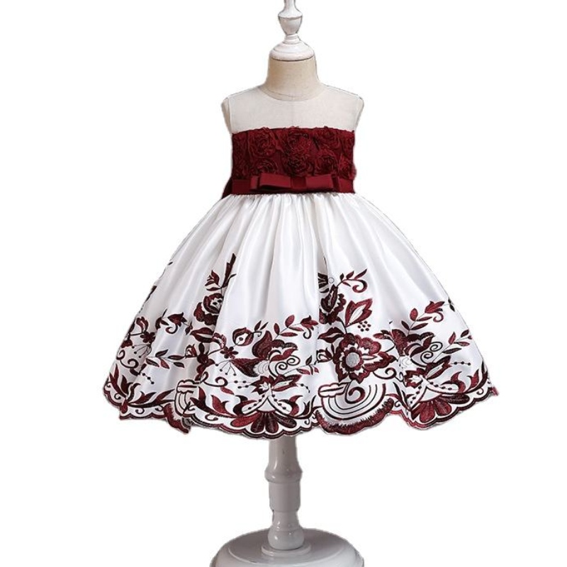 Girls Girls Party Wear Costume for Children Girls Girls Dammeid Wedding Abito da sposa Elegante abito formale Elegante
