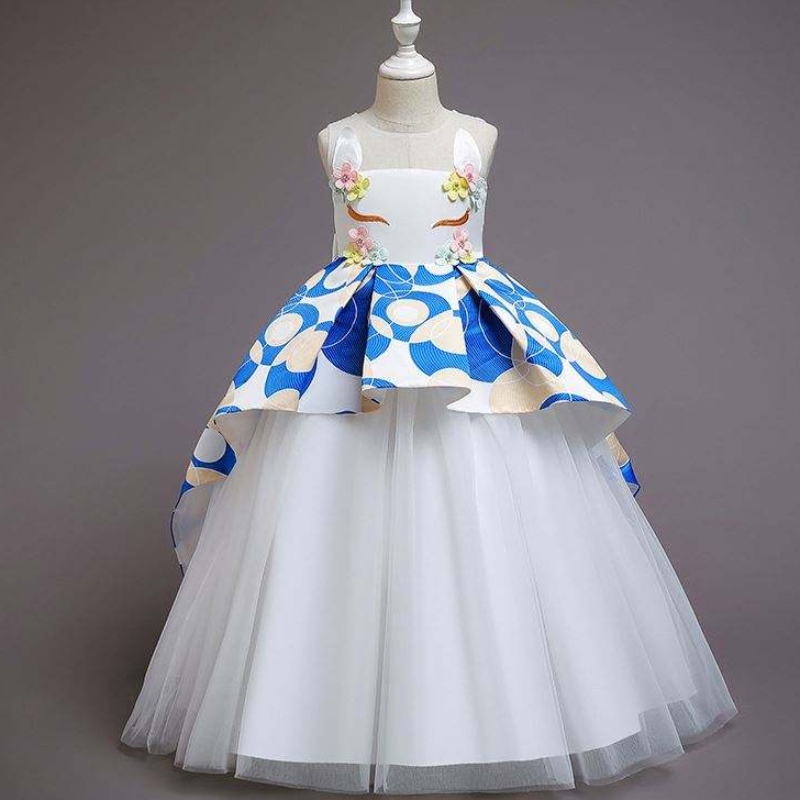 Abito da ragazza da ricamo da abbigliamento da abbigliamento da abbigliamento da abbigliamento da abbigliamento da abbigliamento da pentola, un abito unicorno lunghi pavimenti