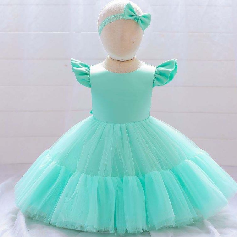 Baige 4 anni maniche corte per bambini abito da festa di compleanno per bambini Battesimo abito pallone gonfio L2038XZ