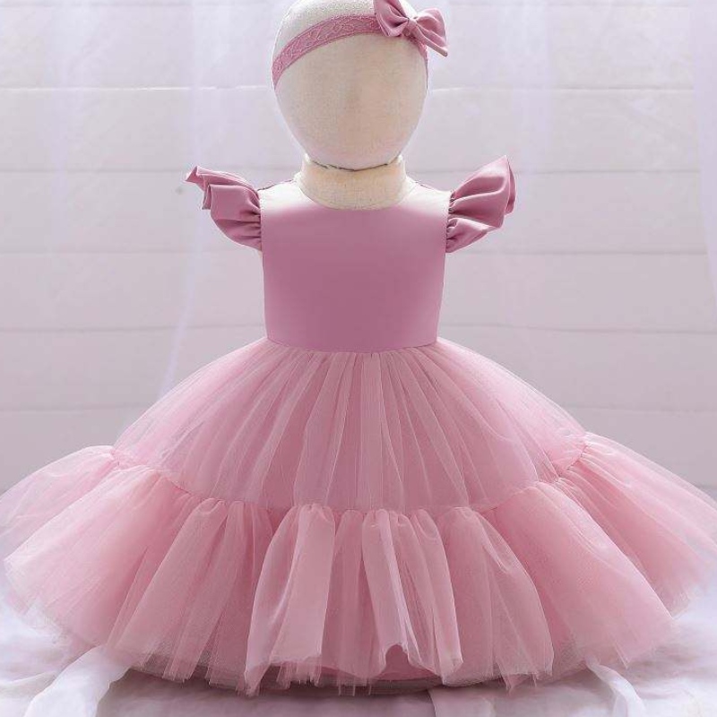 Baige New Fashion Flower Girl Dress Baby Party Birthday Wedding Princess Kids Abbigliamento abiti L2038XZ