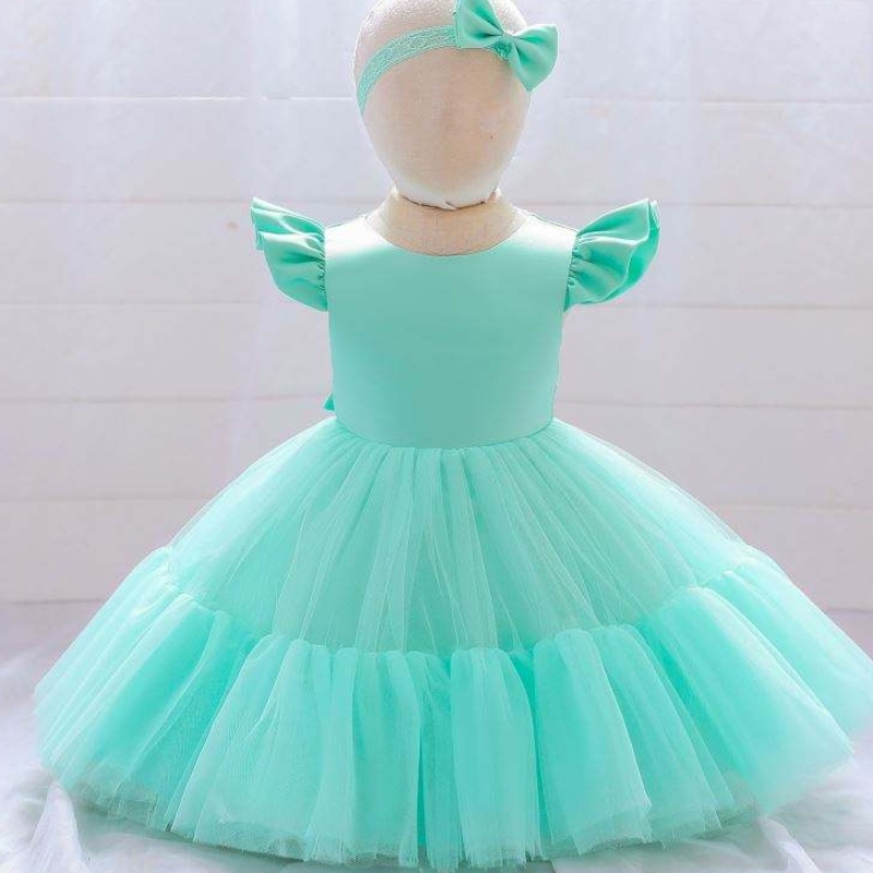 Baige New Fashion Flower Girl Dress Baby Party Birthday Wedding Princess Kids Abbigliamento abiti L2038XZ
