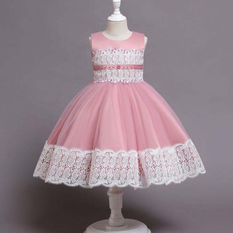 Baige New Arrivals Bellissimi vestiti per la ragazza di compleanno per la bambina da ragazza del pizzo.