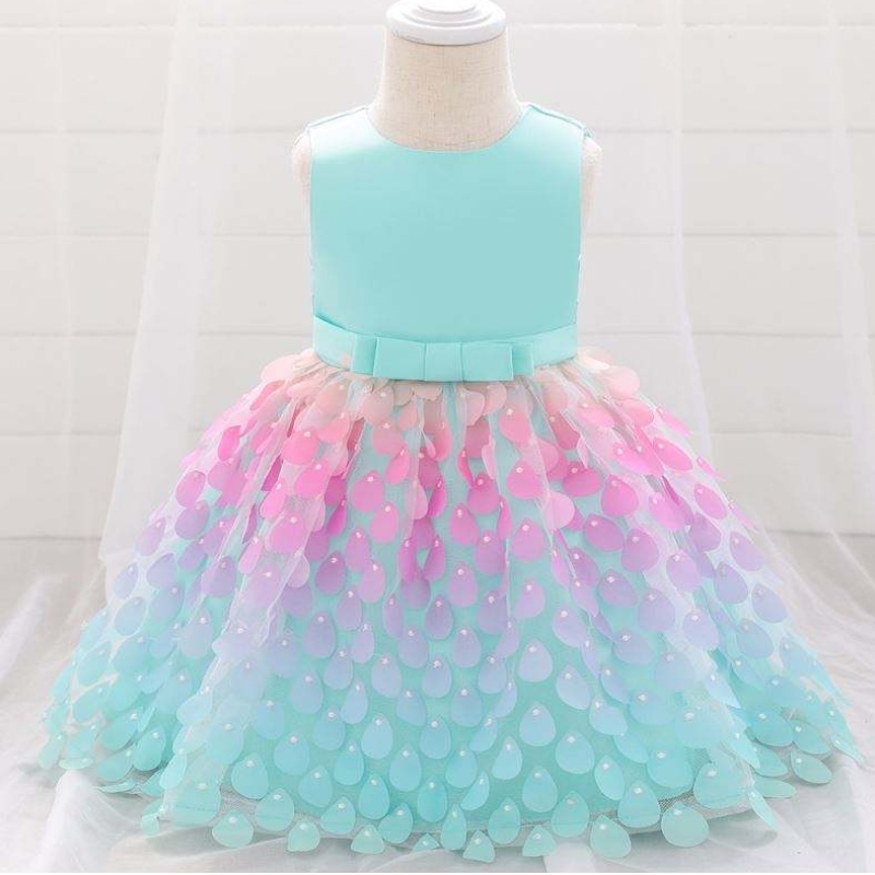 BAIGE Amazon Top Vende Mermaid Sequestro Dress per bambini Princess Girls Party Birthday Dress One Piece Girls Party Dresses