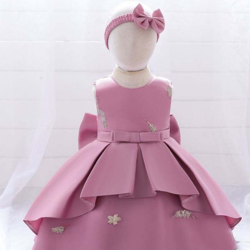 Abbigliamento per bambini simpatico fiore senza maniche abiti da festa abiti da matrimonio floreale abiti da principessa l185