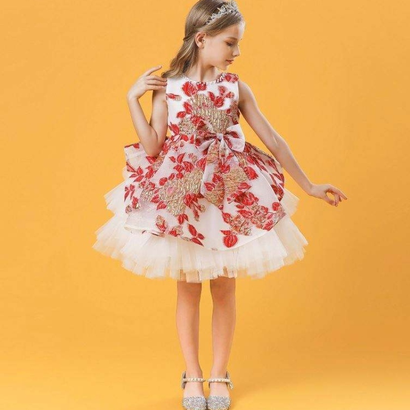 Baige Bambini per bambini abiti da sposa per bambini abiti da principessa Bellissimo abito da ballo per ragazza