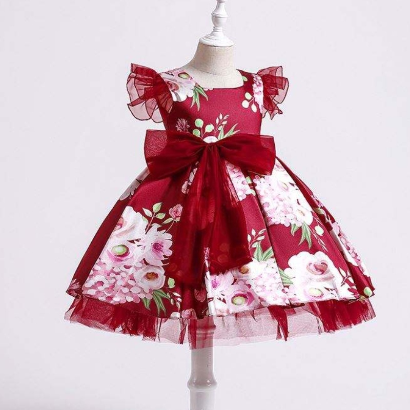 BAIGE TULLE CANSEEVE 3-10 anni Abito da ragazza Birthday Modello di fiori dolce Abito da ragazza per bambini