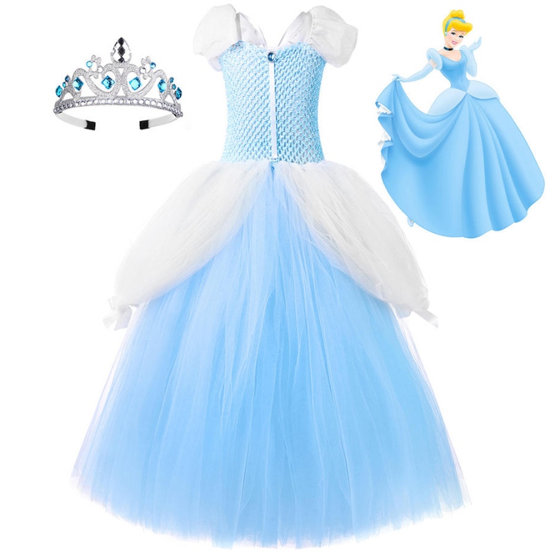 Girls Princess Dress Fancy Costume Role Play Abito da ballo Halloween Party Dress Up