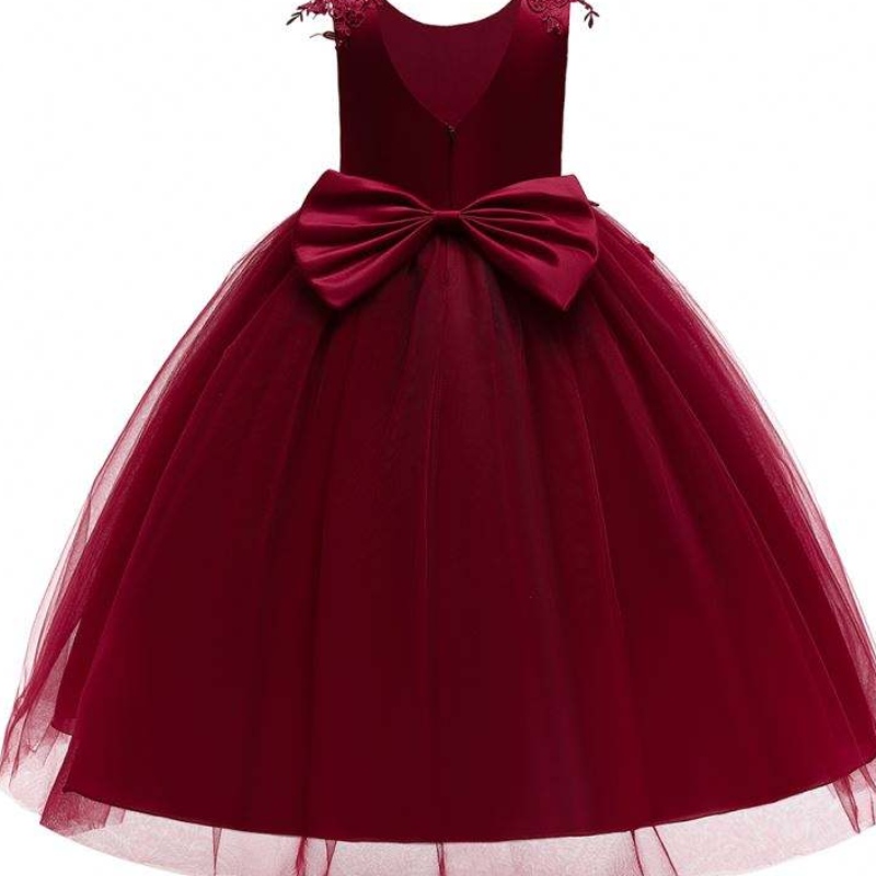 Baige New Arrival Baby Frock Design in stile coreano in stile formale abito da matrimonio di compleanno a lungo compleanno LP-280