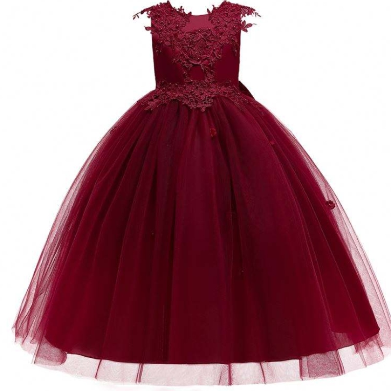 Baige New Arrival Baby Frock Design in stile coreano in stile formale abito da matrimonio di compleanno a lungo compleanno LP-280