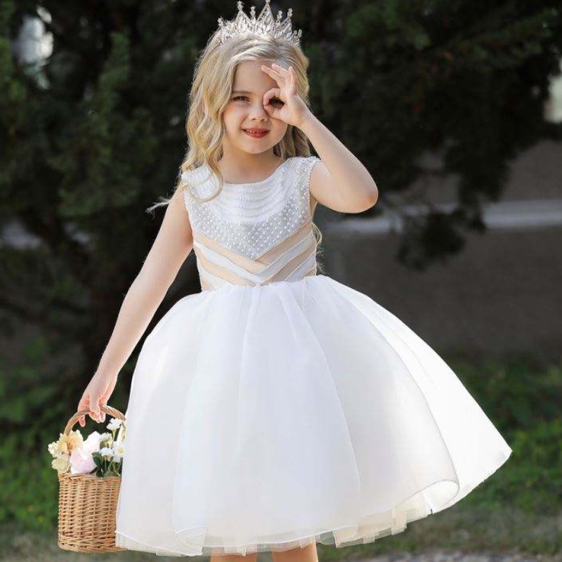 Baige New Model Model Girls Party Dresses Chiffon Princess Flower Summer Boutique L5300