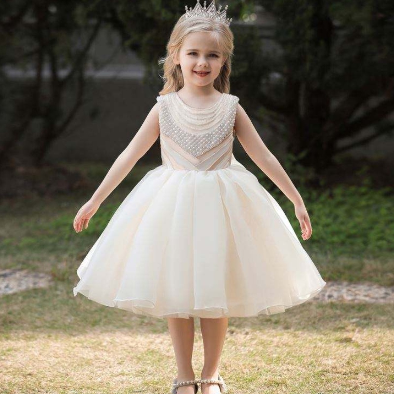 Baige New Model Model Girls Party Dresses Chiffon Princess Flower Summer Boutique L5300