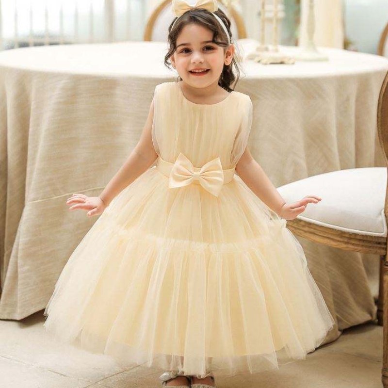 BAIGE 4 anni Abito da bambinaneonato per bambini senza maniche abiti da sposa con fascia gratuita L2066XZ