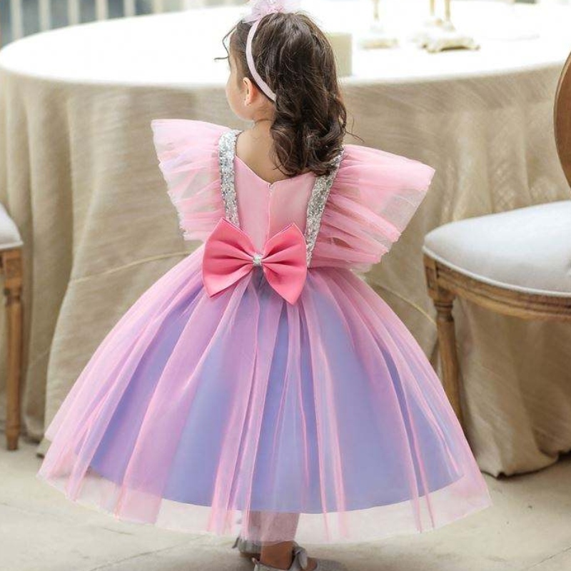 BAIGE Summer Puffy Flower Girl Birthday Birthday Birthf Girl Full Kids Wedding Tutu Party Dress L2065XZ
