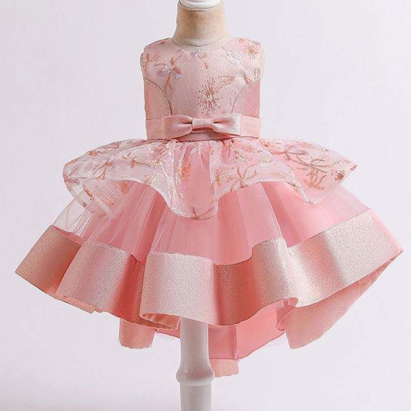 Baige 2021Summer Children \\ Forning Princess Abito Multiyer Mesh Mesh Kids Wedding Ball Abito L5251