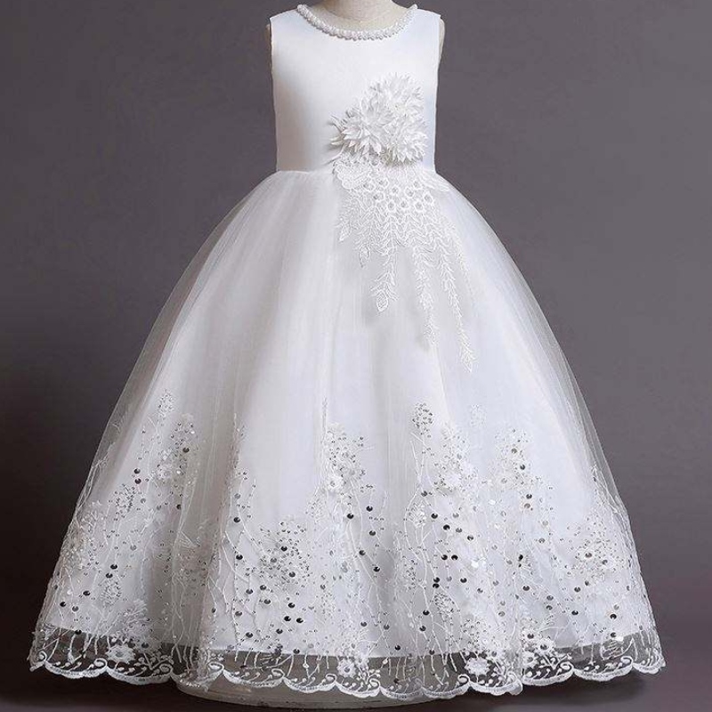 Baige Baby Product Girls Girls Maxi Long Ball Abito da ballo Kids La strati di baldo